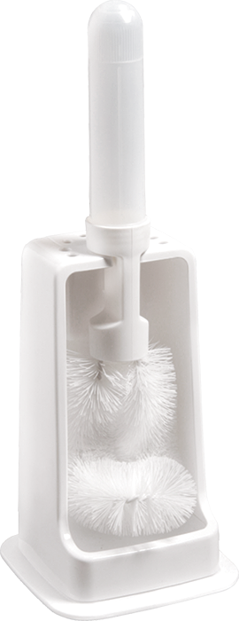 Ёрш д/унитаза Brush CLEAN с дозатором для дез. ср-ва и с подставкой белый (668) оптом в Торус