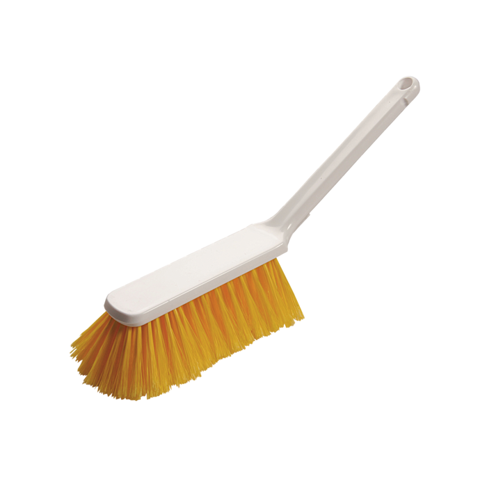 Щётка ручная с мягкой щетиной Brush FOOD 310*40*90мм жёлтая (88934) оптом в Торус