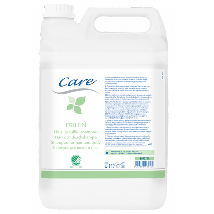 KIILTO Care Erilen (Кеа Эрилен)  5л, Шампунь д/мытья волос и тела (8050/8055) оптом в Торус