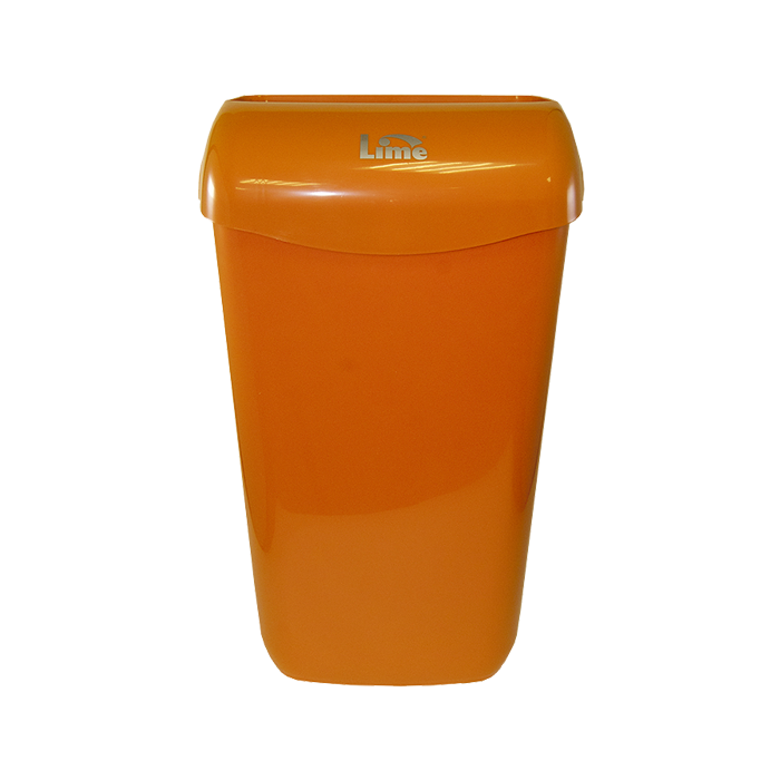 Корзина д/мусора LIME 11л подвесная с держателем мешка оранжевая (974113) оптом в Торус