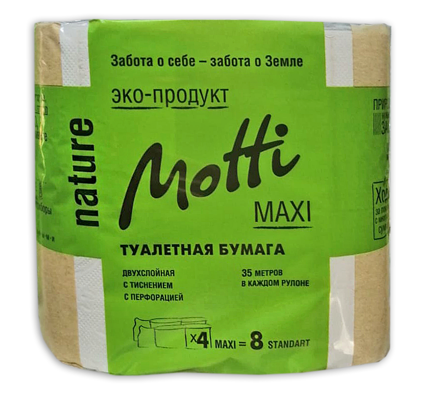 ВЫВОД!!!Т/бумага в рул. MOTTI 2-сл, 35м, белая, 4рул/уп (101732-C) оптом в Торус