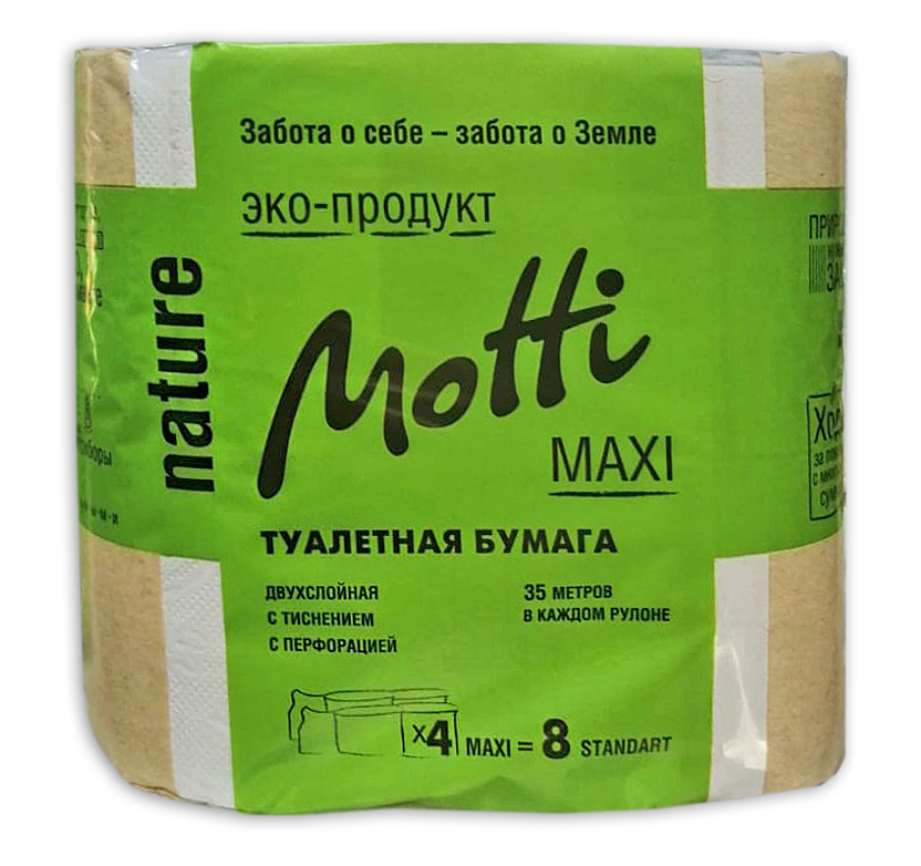 Новинка! Motti MAXI - двухслойная туалетная бумага из макулатурной основы