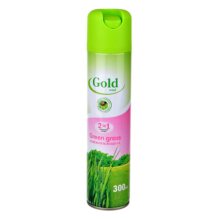 Освежитель воздуха GOLD WIND (Голд Винд) Зеленая трава 300мл оптом в Торус