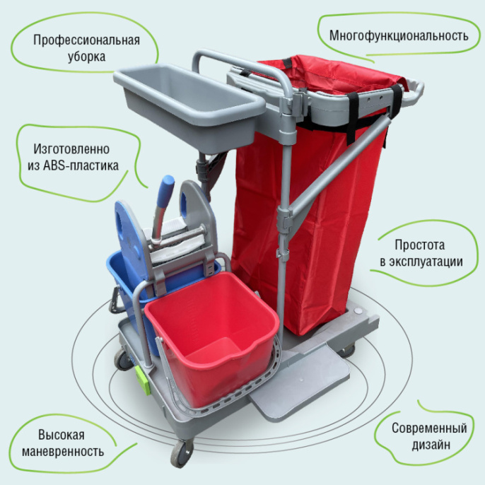 8014 Многофункциональная сервисная тележка "Классик" ACE35 в сборе