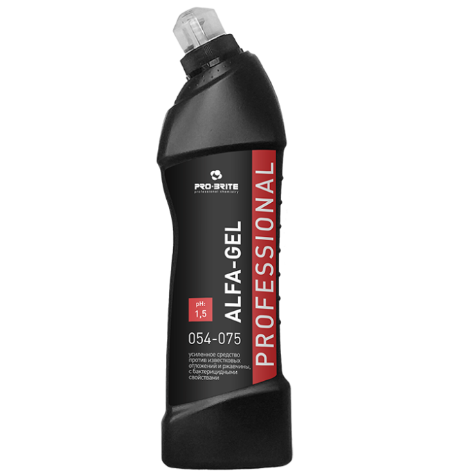 PRO-BRITE Alfa-gel 0,75л, Усиленное средство против известковых отложений и ржавчины, с бактерицидными свойствами. (054-075)