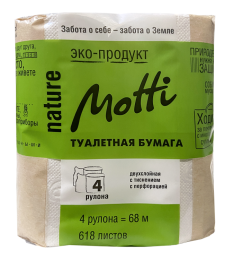 Туалетная бумага в рулоне MOTTI 2-слойная, 17 метров (101714)