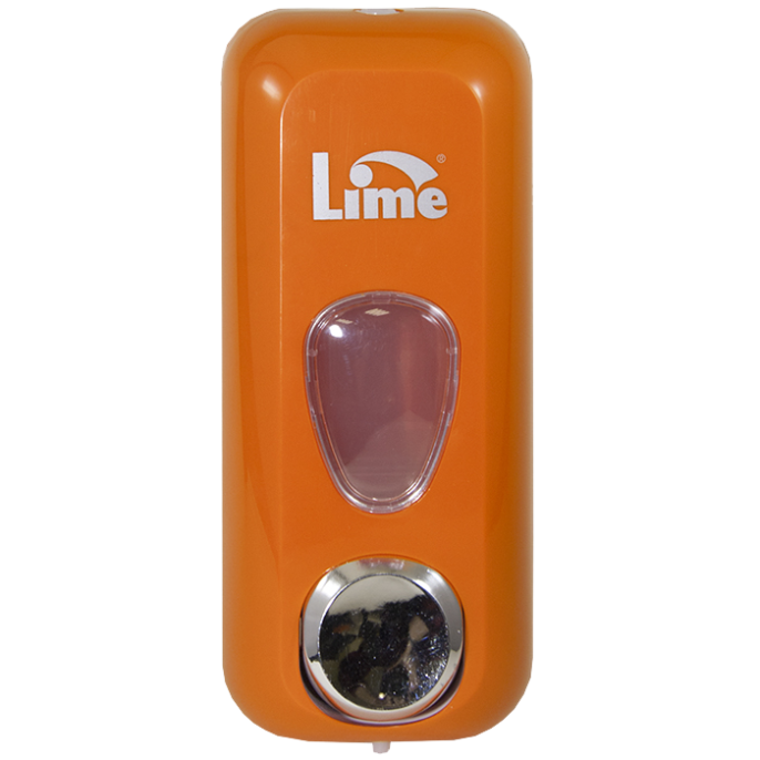 Диспенсер д/жидкого мыла LIME 0.6л, заливной, оранжевый (971003)