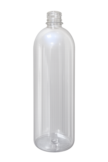 Бутылка ПЭТ 1л круглая светлая №2, горло d28мм (РСО 21 Light)