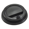 Крышка d80мм PS д/стакана черная (100шт/уп) с клапаном