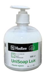 HADLEE Unisoap Lux 0,5л (Юнисоп Люкс) мыло-крем для рук, белое (6-4203-05)