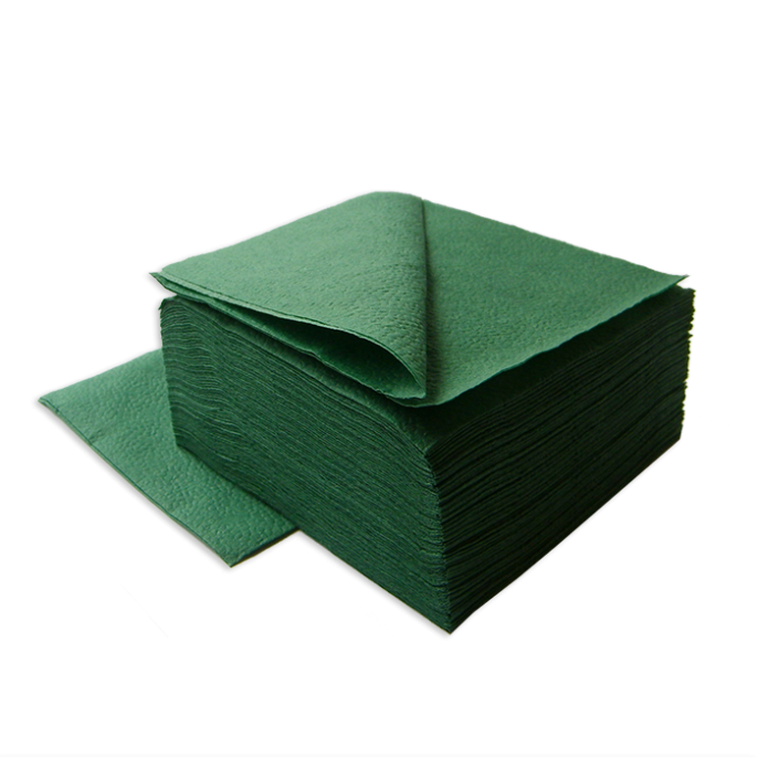 Салфетки LIME 1-сл, 24*24см, 400л, тёмно-зелёные (410600)