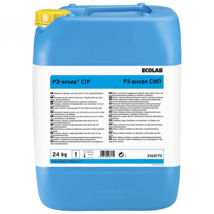 CINALAB P3-Ansep CIP 24кг, Щелочное моющее средство с дезинфицирующим эффектом (2300730RU/2168170RU)