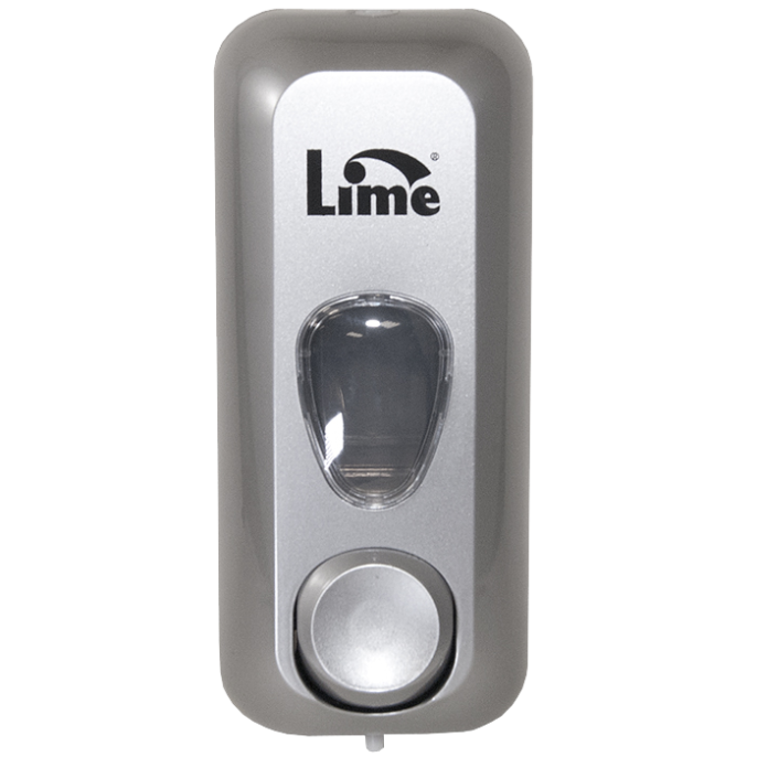 Диспенсер д/жидкого мыла LIME 0.6л, заливной, серый (971001)