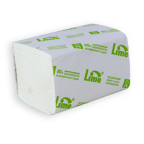 Т/бумага в пач. LIME Premium SmartMix 2-сл,  V-укл, 220 листов, 11*22,5см (250220)