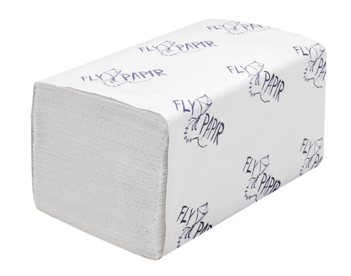 Полотенца бумажные листовые FlyPapir Premium SmartMix V-сложения (ZZ), 1-слойные, 200 листов, H3, (261255)