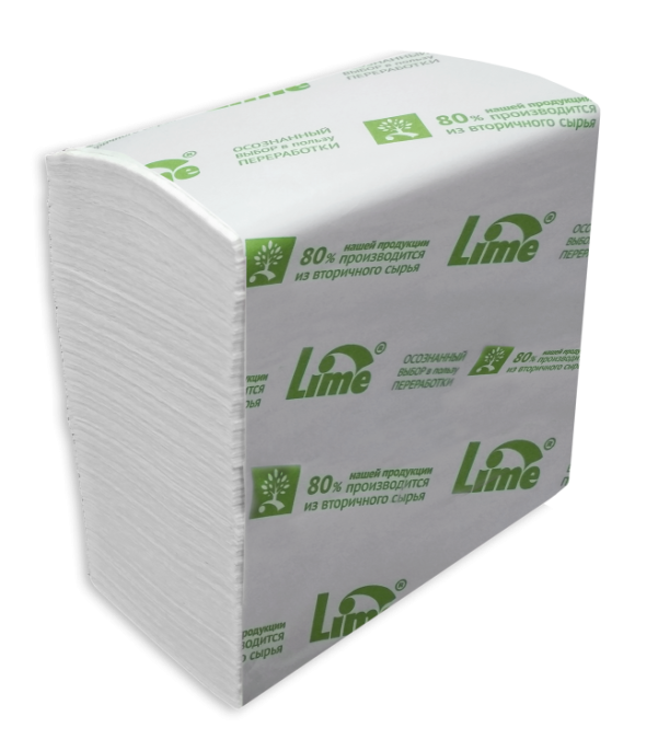 Бумага туалетная листовая  LIME Premium Z-сложения, 2-слойная, 180 листов (250110)
