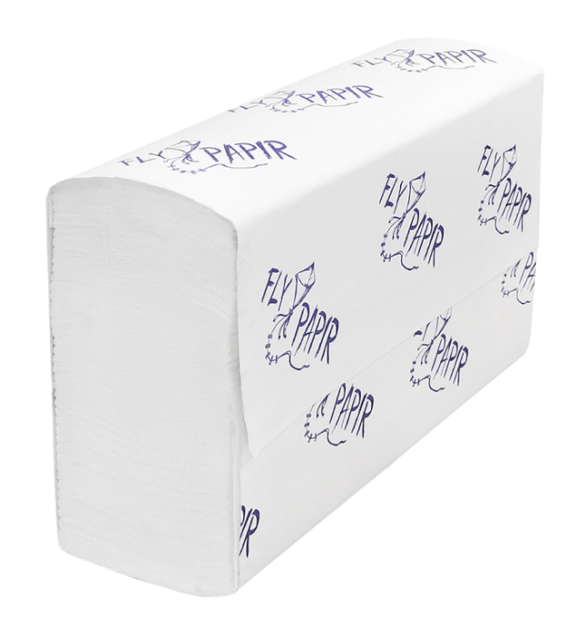 Полотенца бумажные листовые FlyPapir Premium Z-сложения, 2-слойные, 180 листов, H2 (272182)
