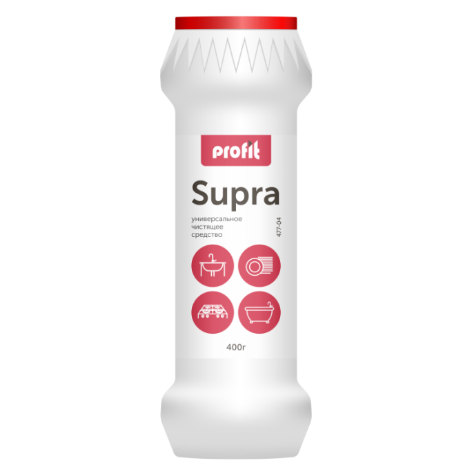 PROFIT Supra 400г, Порошок чистящий с дезинфицирующим эффектом  (477-04)