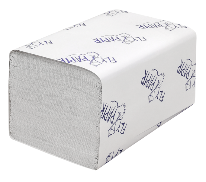 Полотенца бумажные листовые FlyPapir ECO V-сложения (ZZ), 1-слойные, 250 листов, H3, (261352/205)