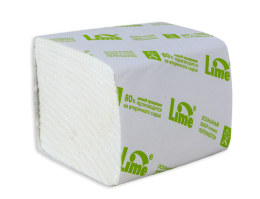 Бумага туалетная листовая  LIME Premium V-сложения, 2-слойная, 200 листов, Т3 (250840)