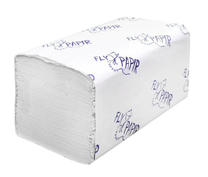 Полотенца бумажные листовые FlyPapir ECO V-сложения (ZZ), 2-слойные, 170 листов, H3, (262170)