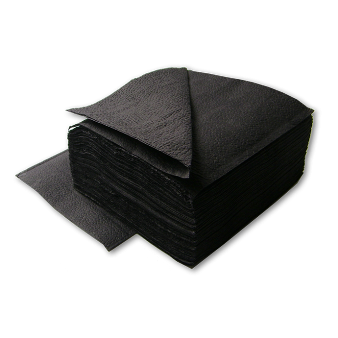 Салфетки LIME 1-сл, 24*24см, 400л, чёрные (410150)