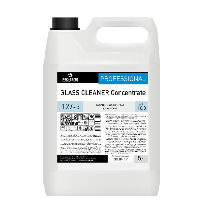 PRO-BRITE Glass cleaner concentrate 5л, Моющее средство для стёкол и зеркал (127-5)