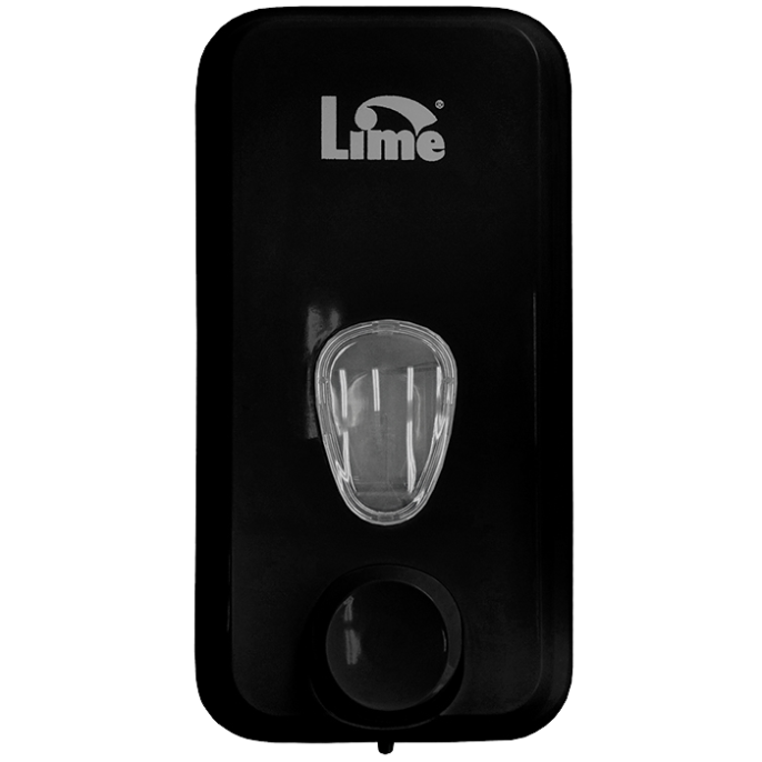 Диспенсер д/жидкого мыла LIME 1л, заливной, черный (973002)