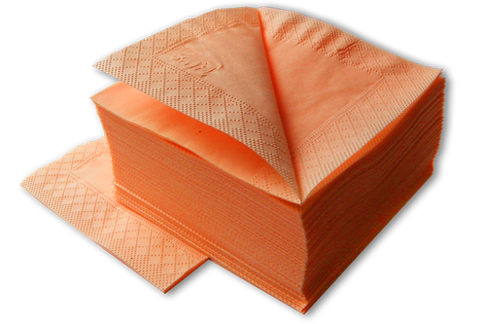 Салфетки LIME 2-сл, 24*24см, 250л, оранжевые (К510250)