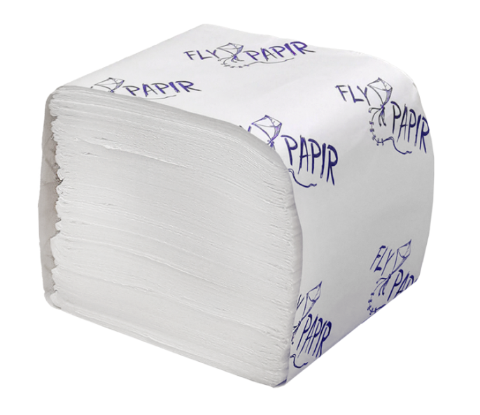 Бумага туалетная листовая  FlyPapir Premium V-сложения, 2-слойная, 200 листов, Т3 (162203)